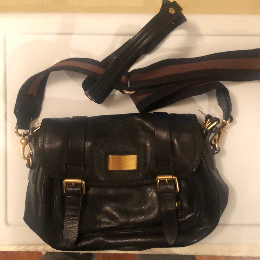 Marc by Marc Jacobs black leather convertible bag